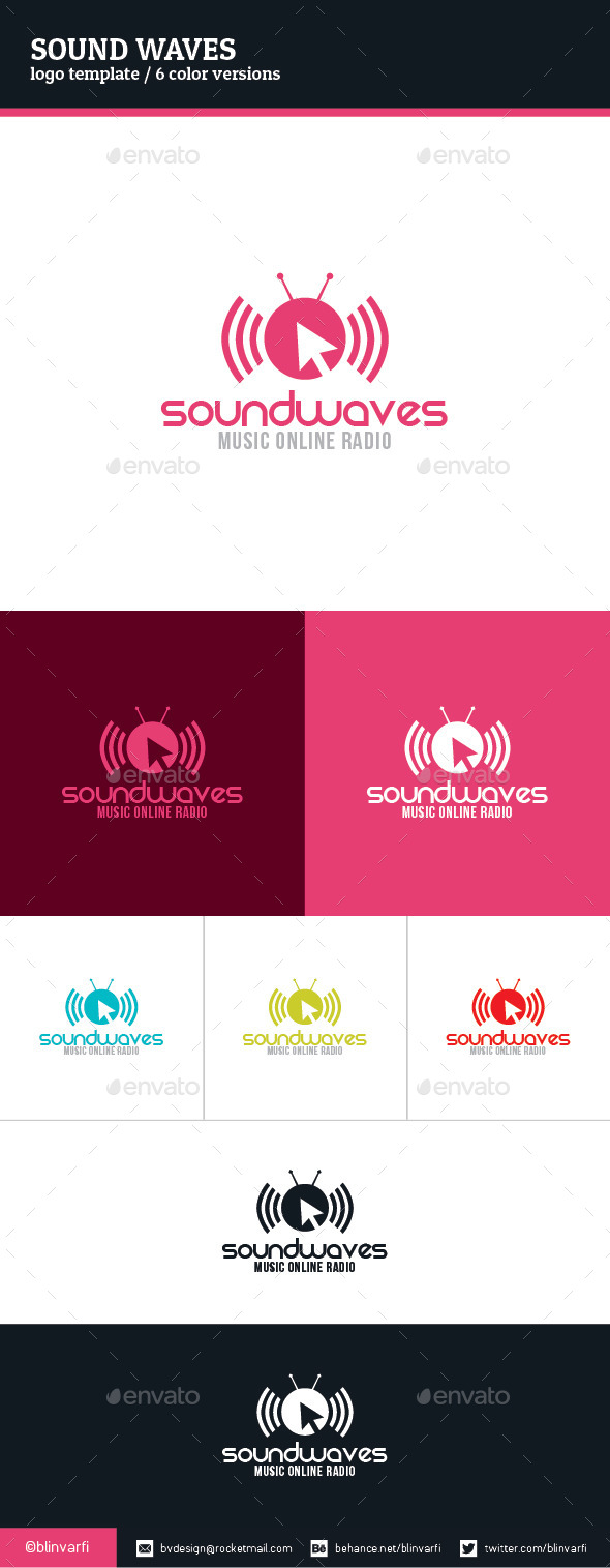 Sound Waves Logo Template Sound Waves Logo Template