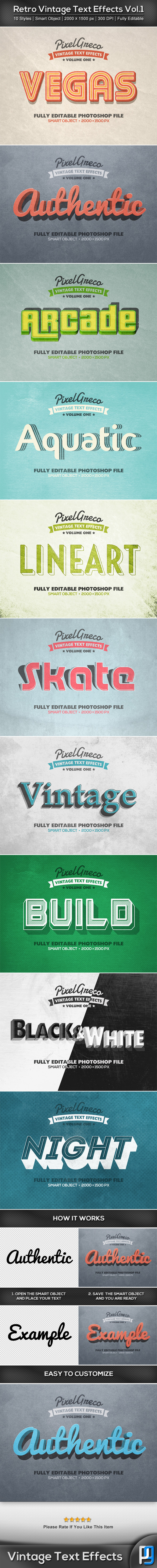 GraphicRiver Retro Vintage Text Effects Vol.1 8935050 GraphicRiver Retro Vintage Text Effects Vol.1 8935050