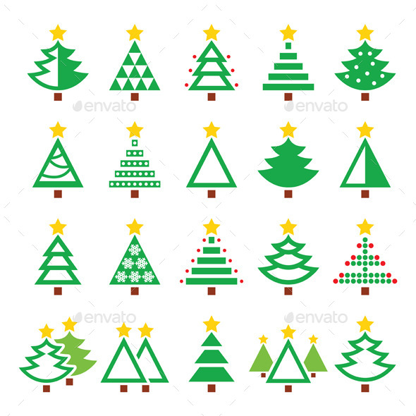 GraphicRiver Christmas Green Tree Various Types Icons 8948233 GraphicRiver Christmas Green Tree Various Types Icons 8948233