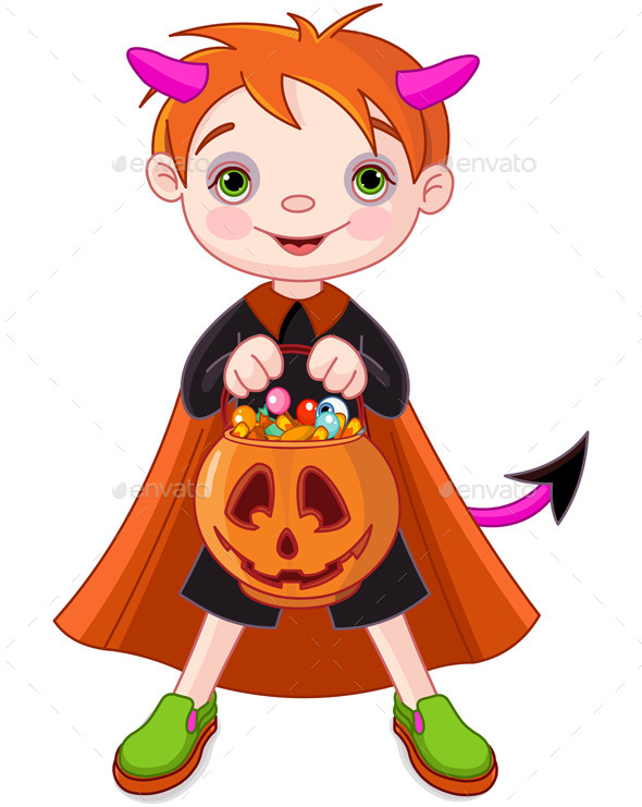 GraphicRiver Halloween Trick or Treating Boy 8948331 GraphicRiver Halloween Trick or Treating Boy 8948331