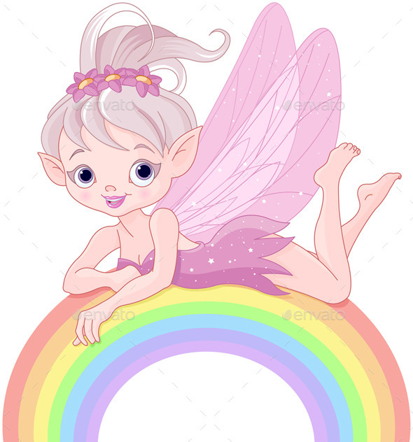 Pixie Fairy on Rainbow