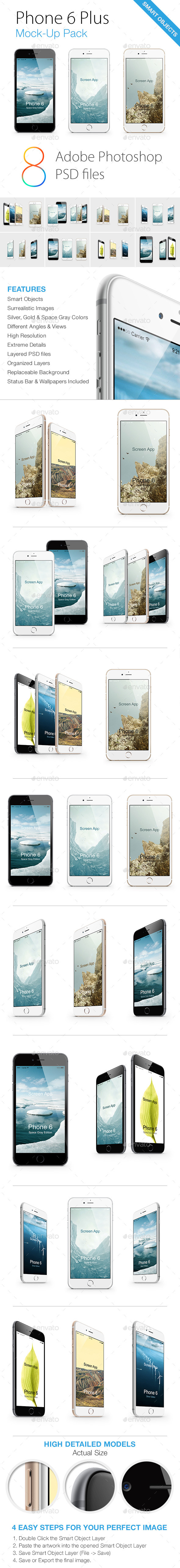 GraphicRiver Phone 6 Mock-Ups Pack 8947116 GraphicRiver Phone 6 Mock-Ups Pack 8947116