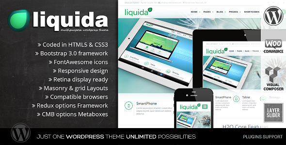 Liquida -  Responsive MultiPurpose WordPress Theme - Corporate WordPress