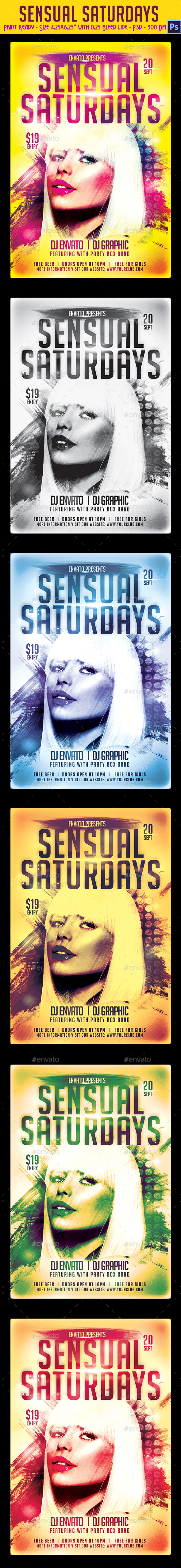 GraphicRiver Sensual Saturdays Party Flyer 8949738 GraphicRiver Sensual Saturdays Party Flyer 8949738