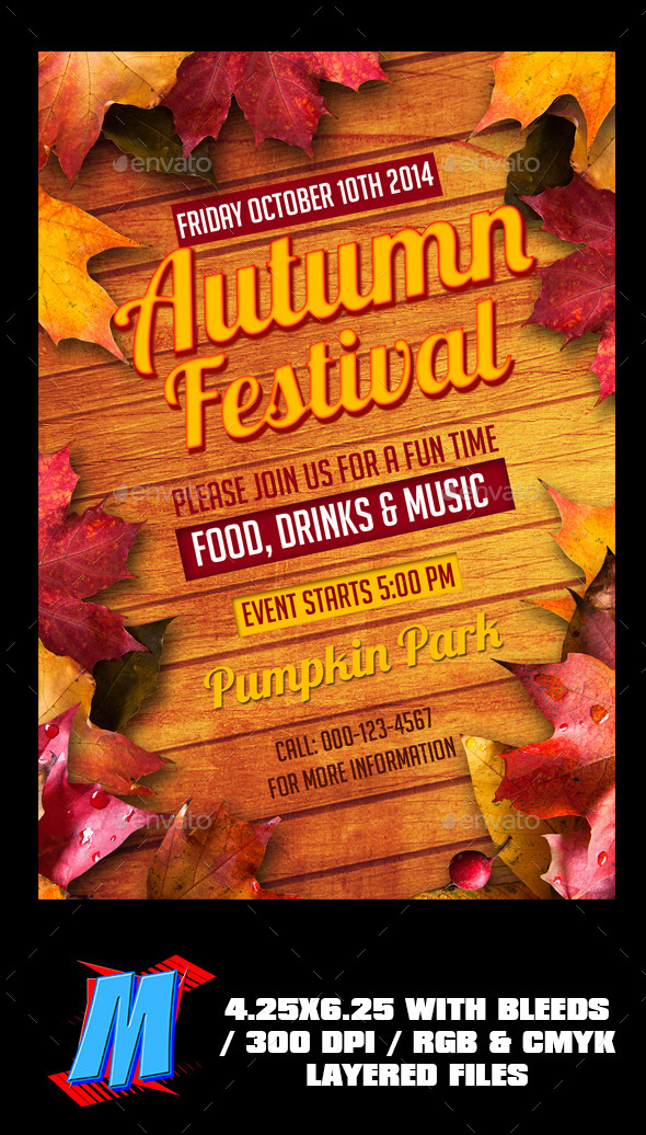 GraphicRiver Autumn Festival Flyer Template 8949912 GraphicRiver Autumn Festival Flyer Template 8949912