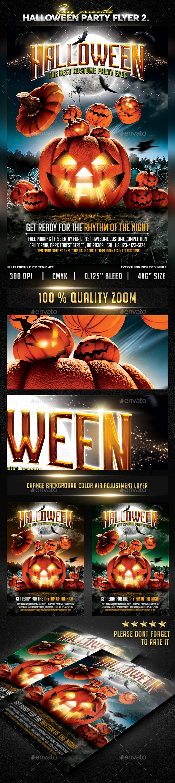 GraphicRiver Halloween Party Flyer v2 8950573 GraphicRiver Halloween Party Flyer v2 8950573