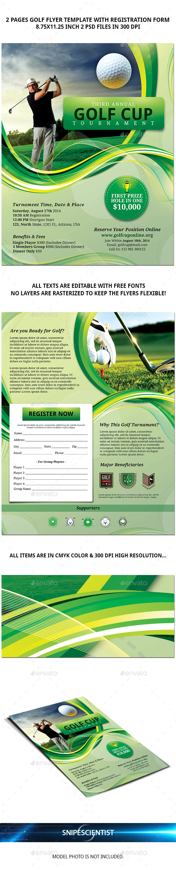 GraphicRiver Golf Flyer Template with Registration Form 8950983 GraphicRiver Golf Flyer Template with Registration Form 8950983