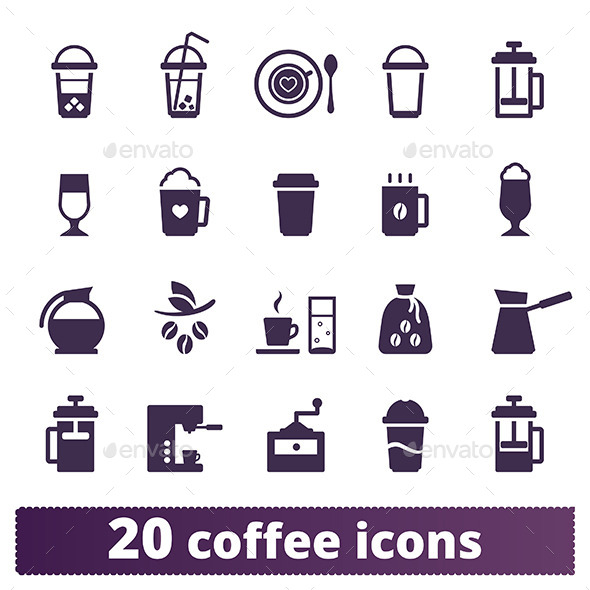 GraphicRiver Coffee Icons Vector Set 8952505 GraphicRiver Coffee Icons Vector Set 8952505