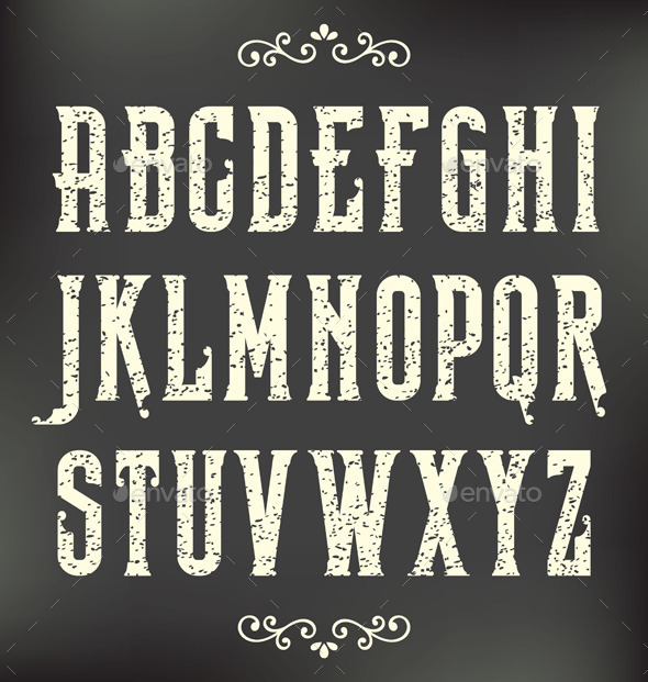 GraphicRiver Vintage Grunge Font 8954457 GraphicRiver Vintage Grunge Font 8954457