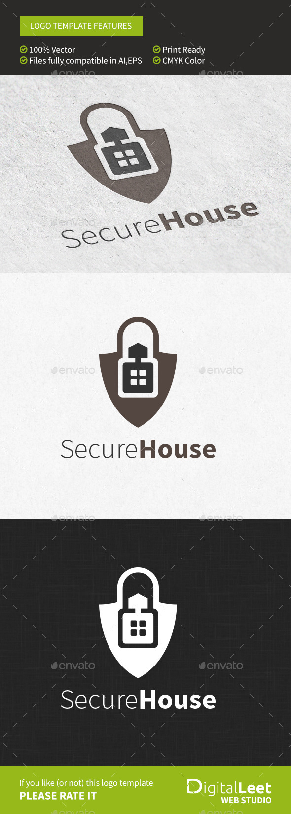 GraphicRiver Secure House Logo Template 8956114 GraphicRiver Secure House Logo Template 8956114