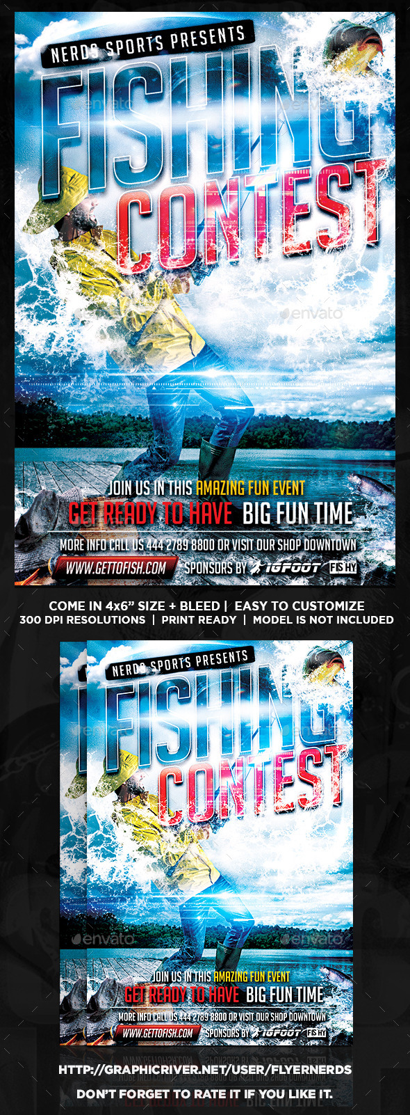 GraphicRiver Fishing Contest Flyer 8956611 GraphicRiver Fishing Contest Flyer 8956611