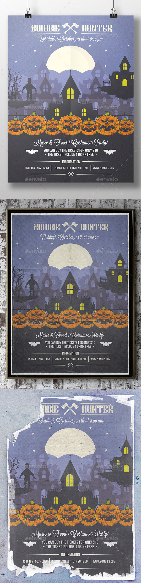 GraphicRiver Halloween Party Poster Flyer 8957508 GraphicRiver Halloween Party Poster Flyer 8957508