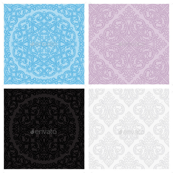 Set of vintage seamless patterns (Patterns)