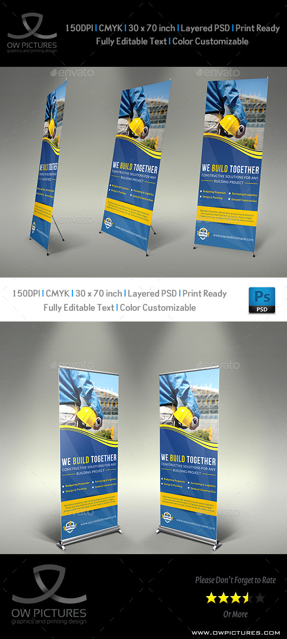 GraphicRiver Construction Business Signage Rollup Template Vol2 8959377 GraphicRiver Construction Business Signage Rollup Template Vol2 8959377