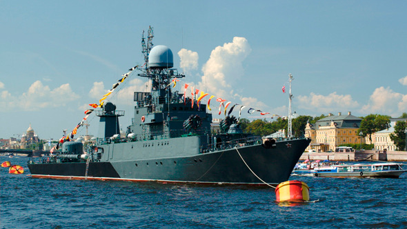 Military Ship On Neva River St Petersburg Military Ship On Neva River St Petersburg