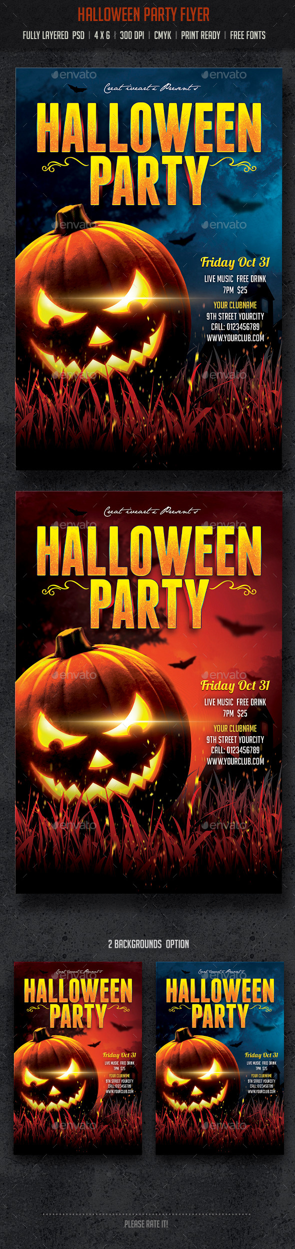 GraphicRiver Halloween Party Flyer 8960657 GraphicRiver Halloween Party Flyer 8960657