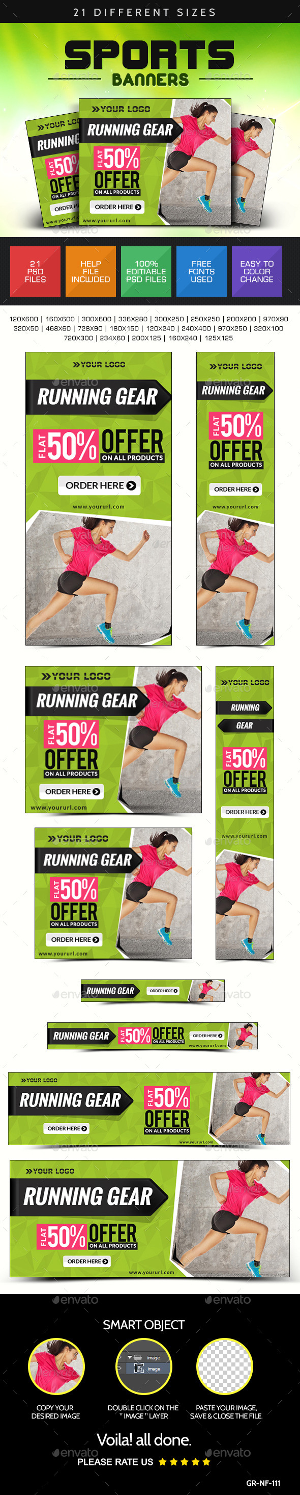 Online Sports Store Web Banners (Banners & Ads)