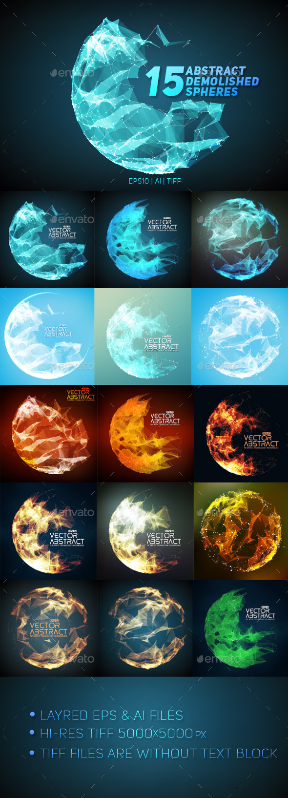 GraphicRiver 15 Abstract Demolished Spheres 8961487 GraphicRiver 15 Abstract Demolished Spheres 8961487