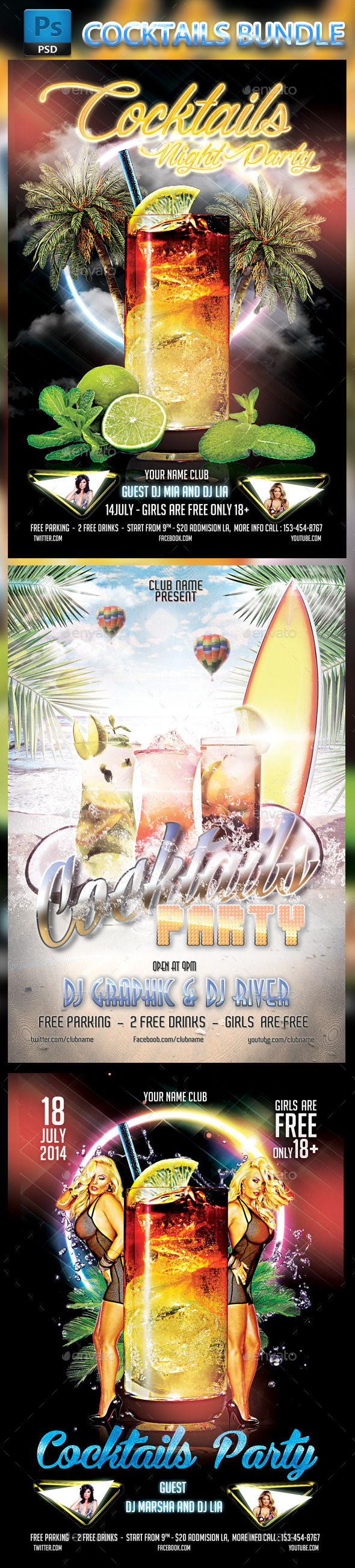 GraphicRiver Bundle Cocktails Party 8950626 GraphicRiver Bundle Cocktails Party 8950626