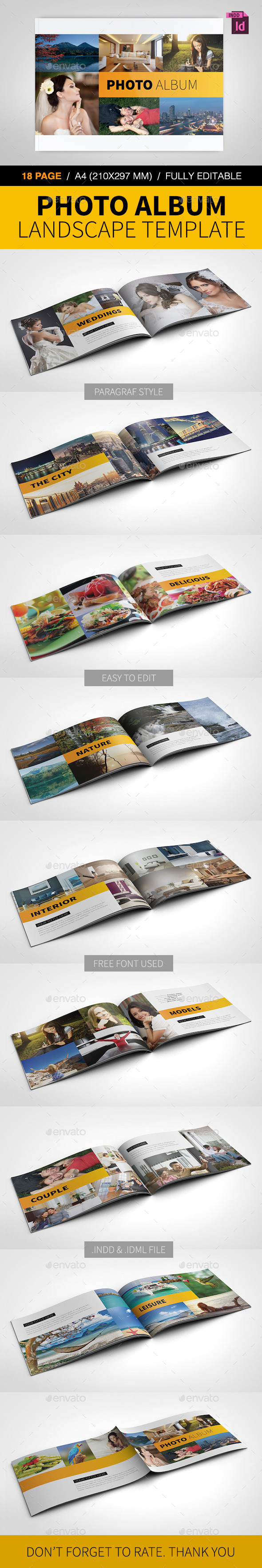 GraphicRiver Photo Album Landscape Template 8933625 GraphicRiver Photo Album Landscape Template 8933625
