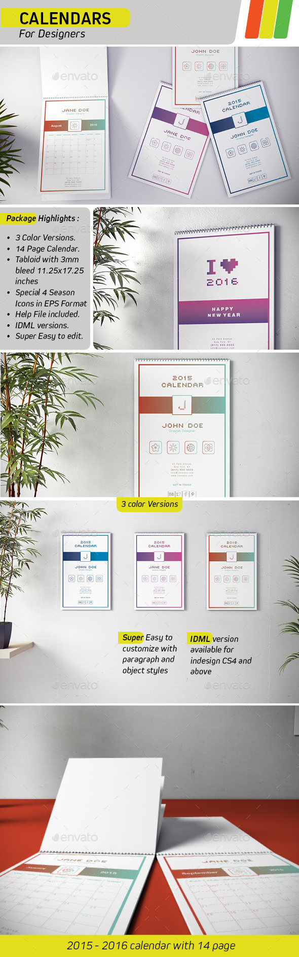 GraphicRiver Calendar 2015 for Designers 8929204 GraphicRiver Calendar 2015 for Designers 8929204