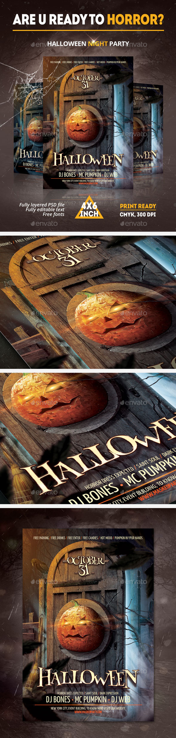 GraphicRiver Halloween Party Flyer Template 8968720 GraphicRiver Halloween Party Flyer Template 8968720