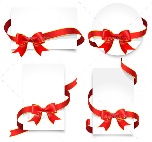 Gift Cards with Red Bows