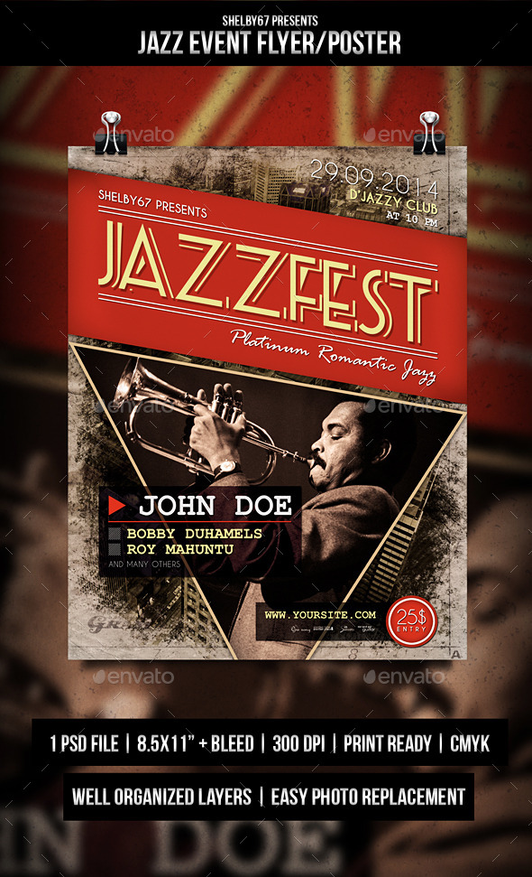 GraphicRiver Jazz Event Flyer Poster 8969847 GraphicRiver Jazz Event Flyer Poster 8969847