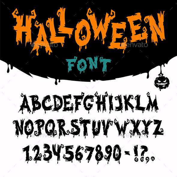 GraphicRiver Halloween Vector Font 8957527 GraphicRiver Halloween Vector Font 8957527