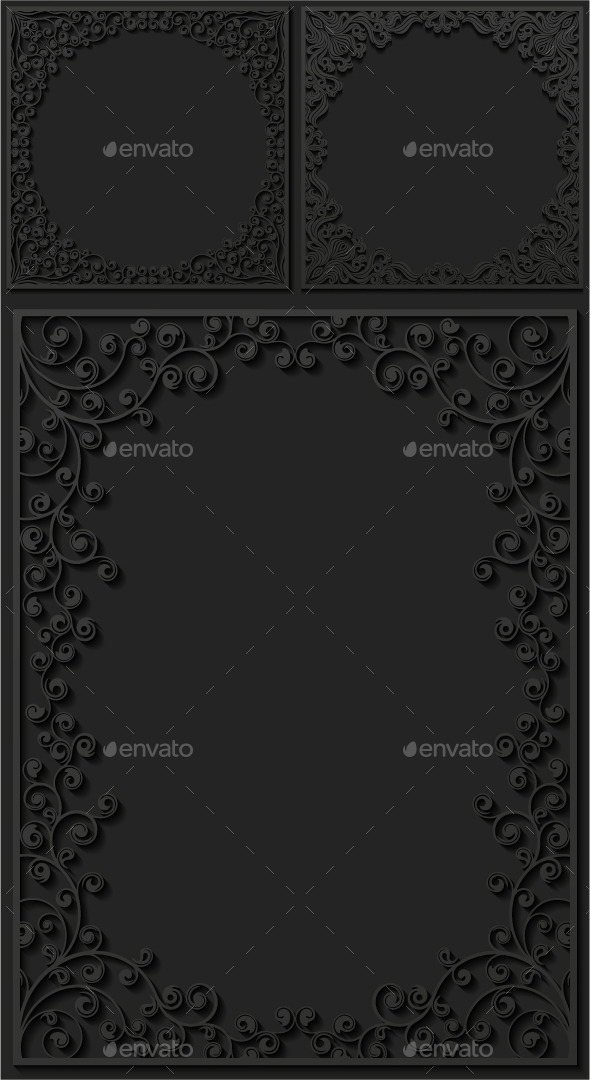 GraphicRiver Set of Paper Floral Frames 8971514 GraphicRiver Set of Paper Floral Frames 8971514