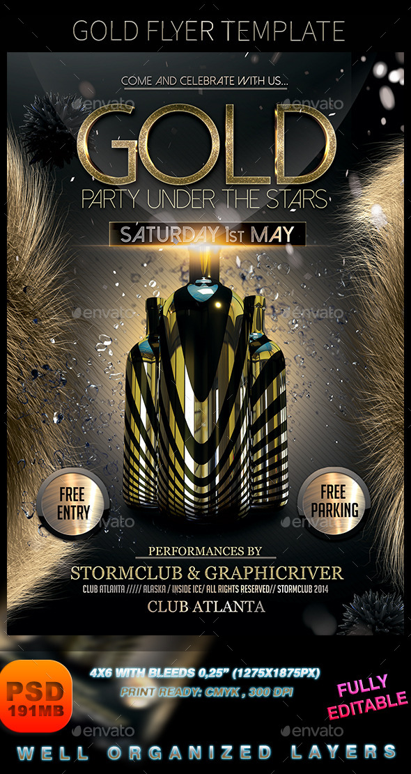 Gold Flyer Template (Events)