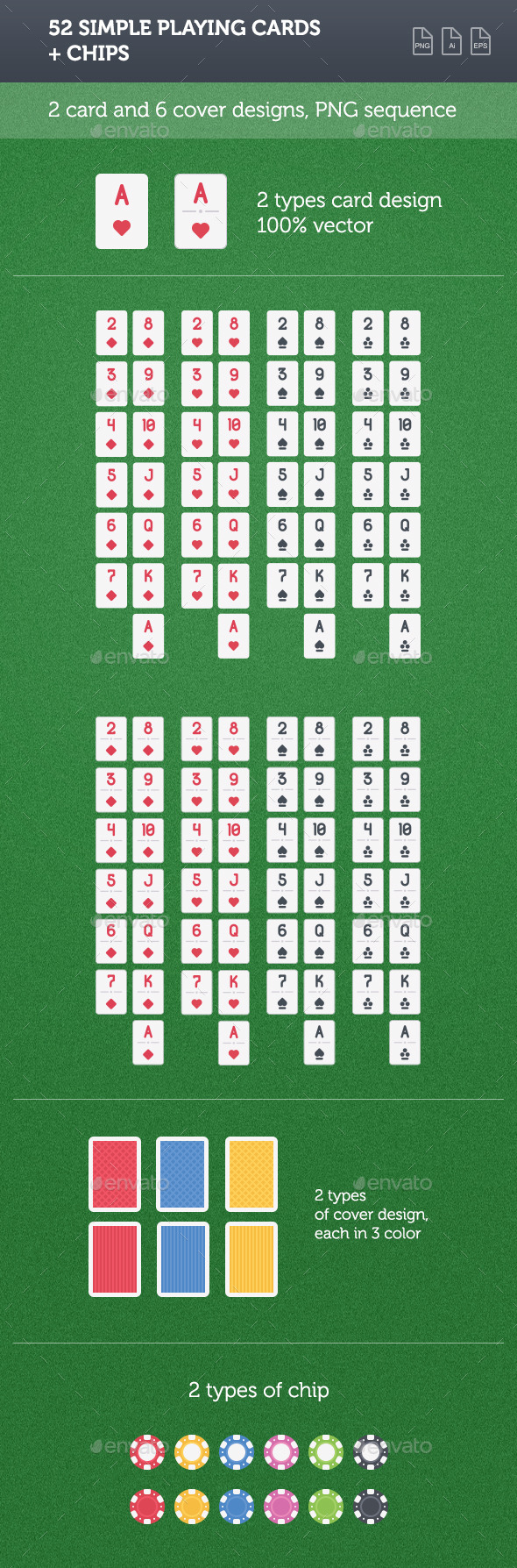 GraphicRiver 52 Simple Playing Cards 8950532 GraphicRiver 52 Simple Playing Cards 8950532