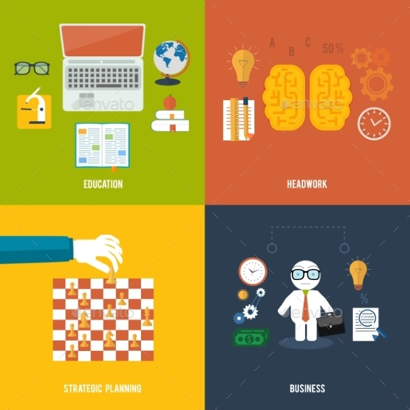 GraphicRiver Icons for Education Headwork Strategy and Business 8973278 GraphicRiver Icons for Education Headwork Strategy and Business 8973278