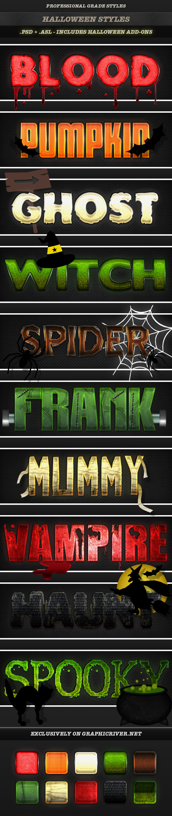 GraphicRiver Halloween Styles 8973535 GraphicRiver Halloween Styles 8973535