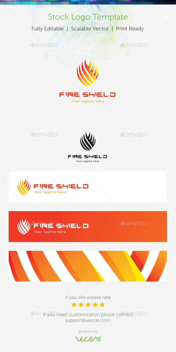 GraphicRiver Fire Shield Stock Logo Template 8974223 GraphicRiver Fire Shield Stock Logo Template 8974223