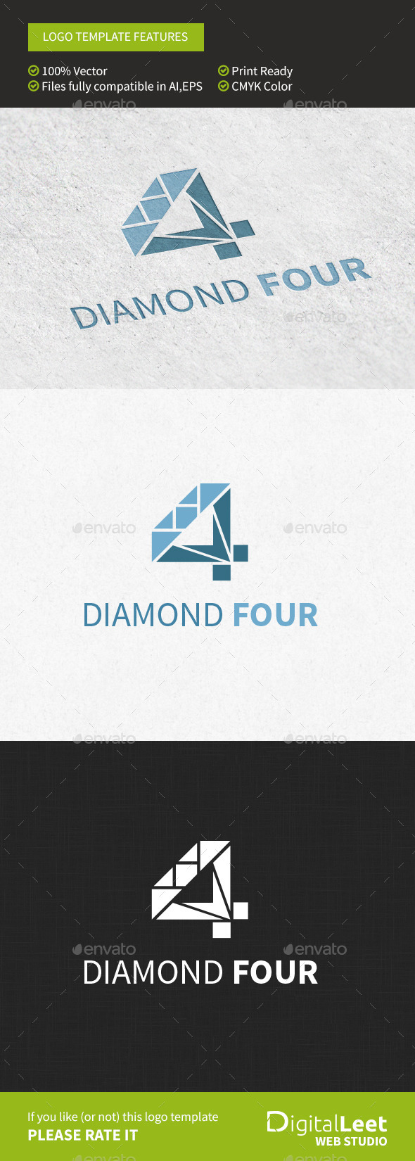 GraphicRiver Diamond Four Logo Template 8974373 GraphicRiver Diamond Four Logo Template 8974373