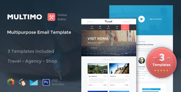 ThemeForest Multimo 3 Email Templates & Online Editor 8975539 ThemeForest Multimo 3 Email Templates & Online Editor 8975539