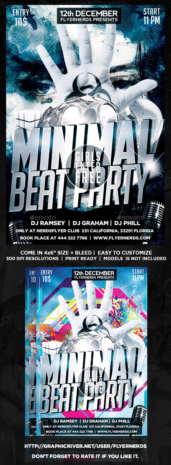 GraphicRiver Minimal Beat Party Flyer 8975566 GraphicRiver Minimal Beat Party Flyer 8975566