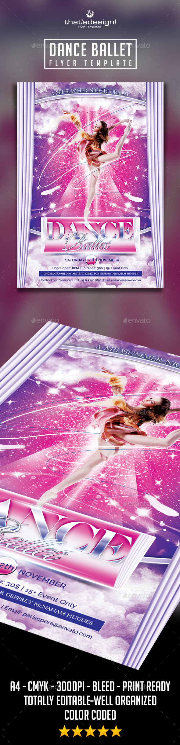 Dance Ballet Flyer - Concerts Events