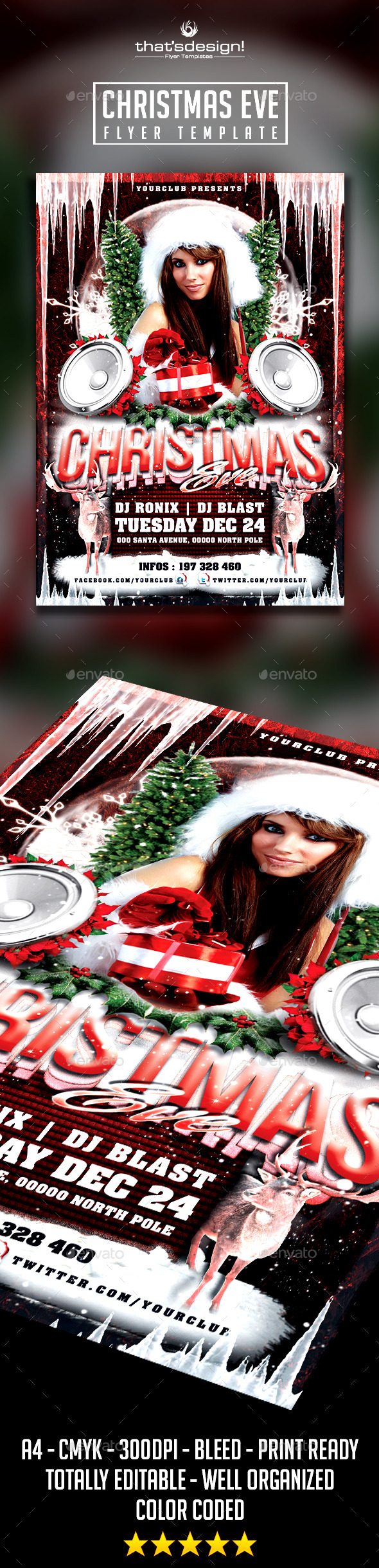 Christmas Eve Flyer Template - Holidays Events