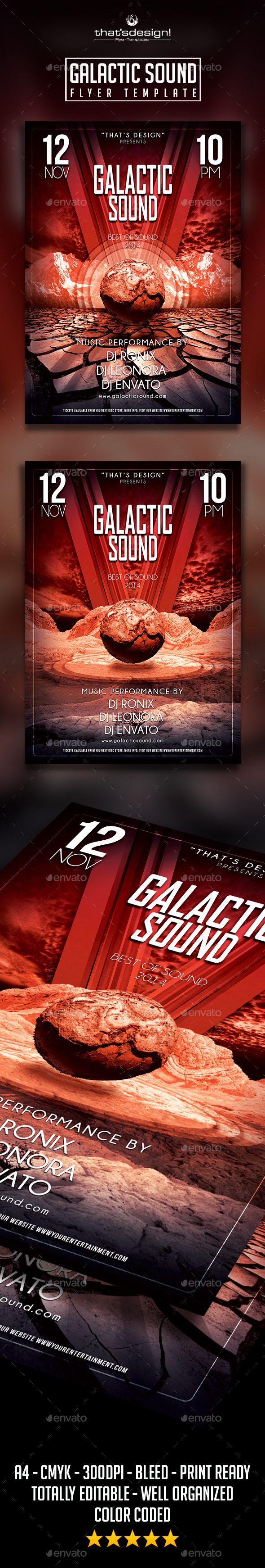 Galactic Sound Flyer V3 - Clubs & Parties Events