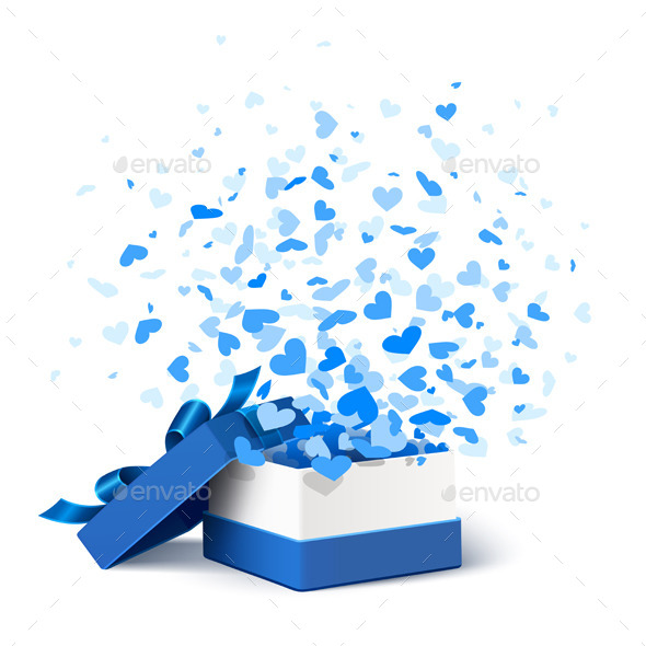 GraphicRiver Gift Box with Hearts 8977410 GraphicRiver Gift Box with Hearts 8977410
