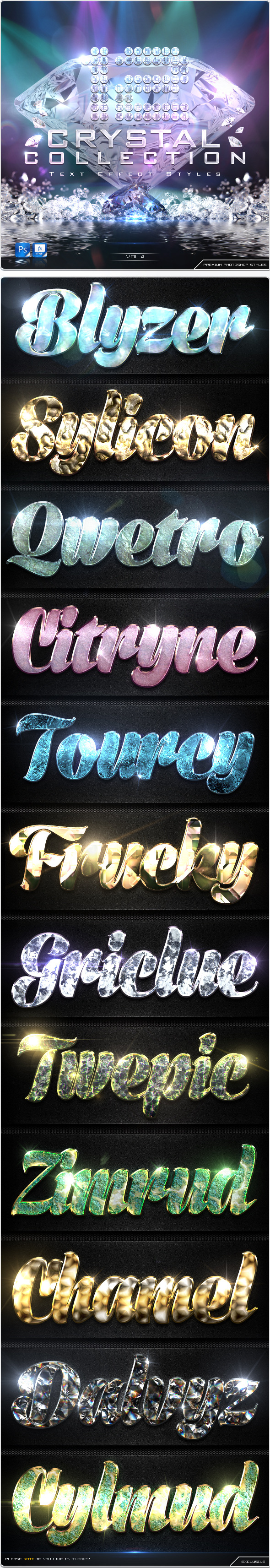GraphicRiver 12 Crystal Collection Text Effect Styles Vol.4 8977586 GraphicRiver 12 Crystal Collection Text Effect Styles Vol.4 8977586