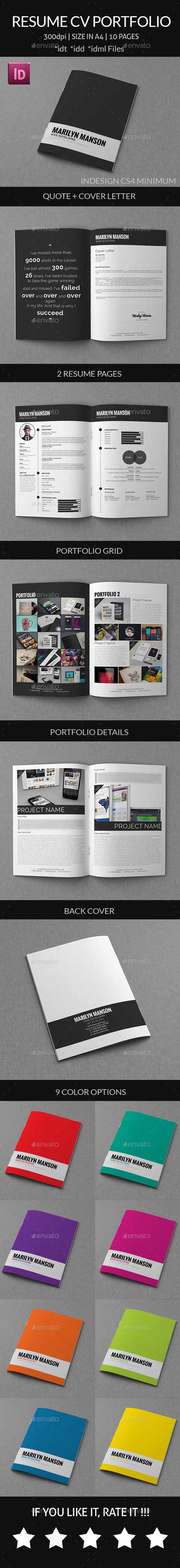 GraphicRiver Resume Cv Portfolio 8977754 GraphicRiver Resume Cv Portfolio 8977754