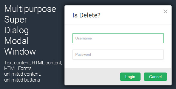 CodeCanyon Super Dialog Modal Window jQuery Plugin 8977822 CodeCanyon Super Dialog Modal Window jQuery Plugin 8977822
