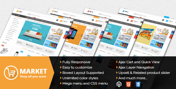 ThemeForest Market Premium Responsive Magento Theme 8945695 ThemeForest Market Premium Responsive Magento Theme 8945695