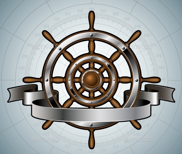 GraphicRiver Ship Steering Wheel with Banner 8979461 GraphicRiver Ship Steering Wheel with Banner 8979461