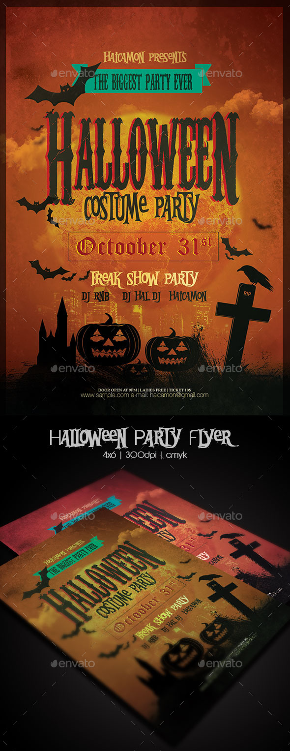 GraphicRiver Halloween Party Flyer Template 8979546 GraphicRiver Halloween Party Flyer Template 8979546