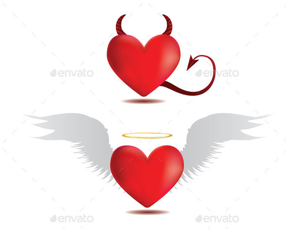 Good and evil hearts (Misc) Photo Download