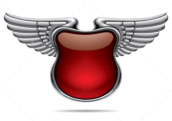 GraphicRiver Silver Banner with Wings 8980020 GraphicRiver Silver Banner with Wings 8980020